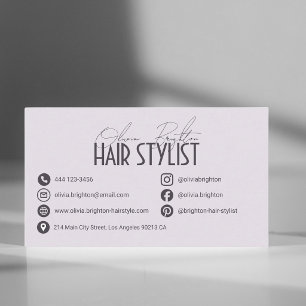 Moderne professionele haarstylist hoogwaardig visitekaartje