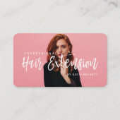 Moderne professionele haaruitbreiding zakelijke fo visitekaartje (Voorkant)