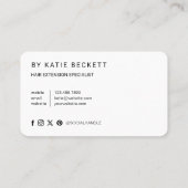 Moderne professionele haaruitbreiding zakelijke fo visitekaartje (Achterkant)