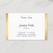 Moderne, professionele, handgeschreven Gold White Visitekaartje (Achterkant)