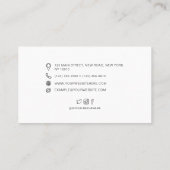 Moderne Professionele handgeschreven Manuscript Be Visitekaartje (Achterkant)