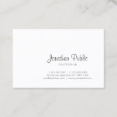 Moderne professionele handgeschreven script legant visitekaartje (Voorkant)