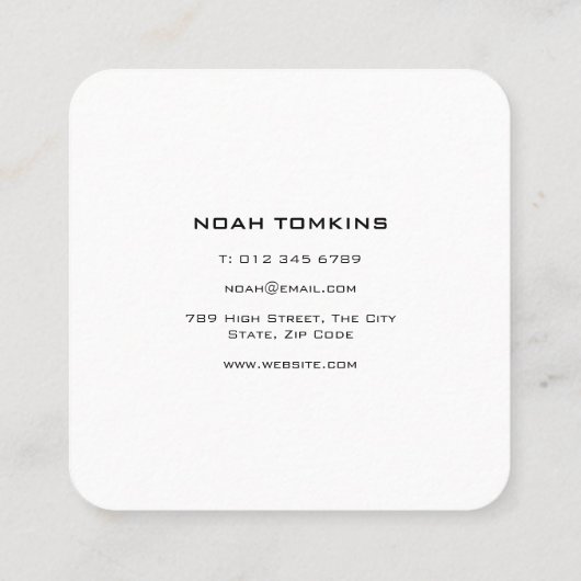 Moderne professionele handige Man bouwer Vierkante Visitekaartje (Achterkant)