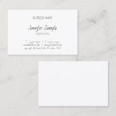 Moderne professionele handschrift Sjabloon  Visitekaartje (Voorkant / Achterkant)