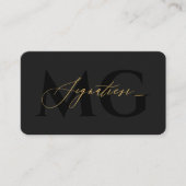 Moderne professionele handtekening Elegant zwart Visitekaartje (Voorkant)