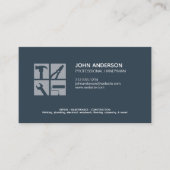 Moderne Professionele Handyman Services Navy Blue Visitekaartje (Voorkant)