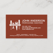 Moderne Professionele Handyman Services Rood Visitekaartje (Voorkant)