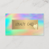 Moderne professionele harten regenboog holografisc klantenkaartje (Voorkant)