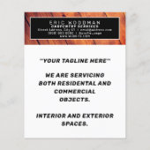 Moderne professionele houtbewerking flyer (Achterkant)