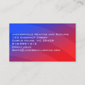 Moderne professionele HVAC-Visitekaartjes Visitekaartje (Achterkant)