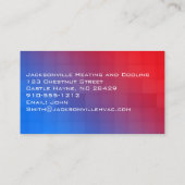 Moderne professionele HVAC-Visitekaartjes Visitekaartje (Achterkant)