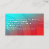 Moderne professionele HVAC-Visitekaartjes Visitekaartje (Achterkant)