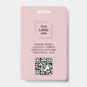 Moderne professionele identiteitsontwerp in roze b badge (Achterkant)