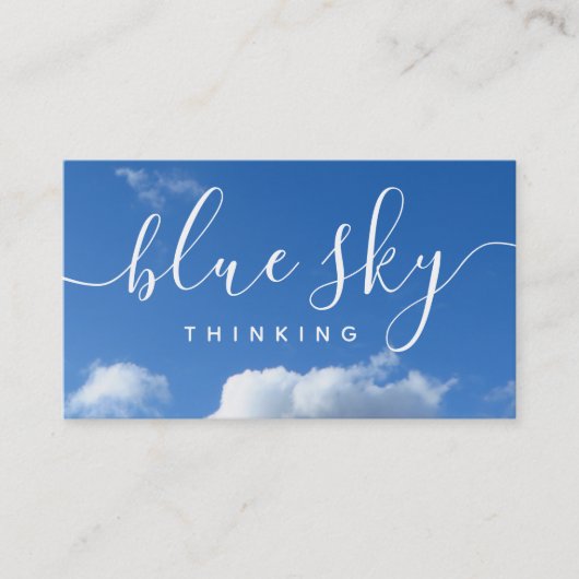 Moderne professionele innovatieve wolkenblauw visitekaartje (Voorkant)