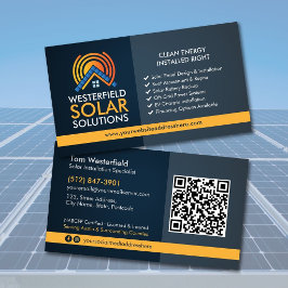 Moderne professionele installatie van zonnepanelen visitekaartje