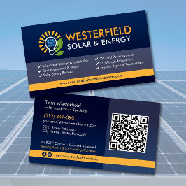 Moderne professionele installatie van zonnepanelen visitekaartje