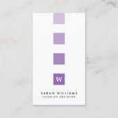 Moderne Professionele Interieurontwerper Monogram Visitekaartje (Voorkant)