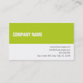 Moderne professionele kaartsjabloon visitekaartje (Achterkant)