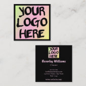 Moderne professionele kaarttemplate vierkante visitekaartje (Voorkant / Achterkant)