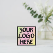 Moderne professionele kaarttemplate vierkante visitekaartje (Staand voorkant)