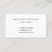 Moderne professionele kalligrafie Blush Pink Visitekaartje (Achterkant)