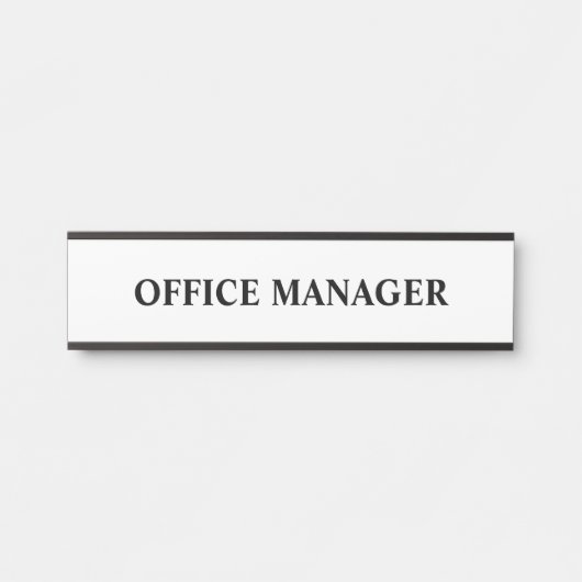 Moderne professionele kantoordeur bord naamplaat (Voorkant)