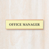 Moderne professionele kantoordeur bord naamplaat (Voorkant)