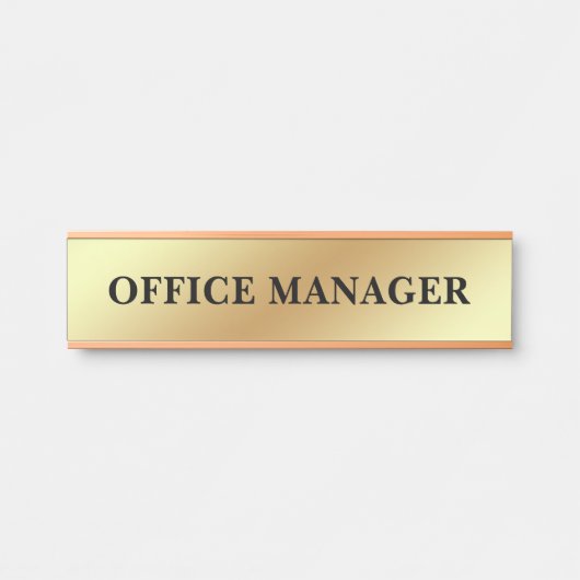 Moderne professionele kantoordeur bord naamplaat (Voorkant)