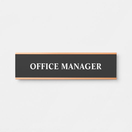 Moderne professionele kantoordeur bord naamplaat (Voorkant)