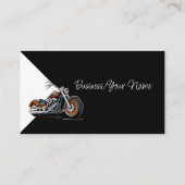 Moderne professionele klassieke motorfiets  visitekaartje (Achterkant)