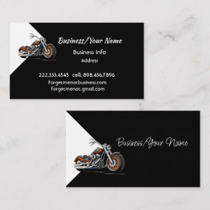 Moderne professionele klassieke motorfiets  visitekaartje