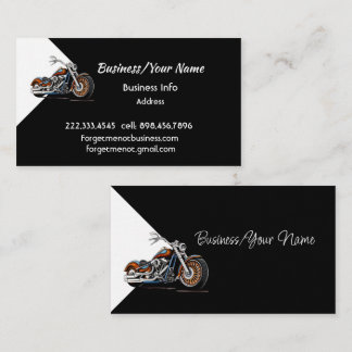 Moderne professionele klassieke motorfiets visitekaartje