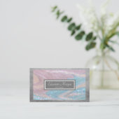 Moderne Professionele Kleurrijke Glitter Frame Visitekaartje (Staand voorkant)