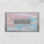 Moderne Professionele Kleurrijke Glitter Frame Visitekaartje (Voorkant)