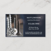 Moderne professionele klusjesman QR-code Visitekaartje (Achterkant)