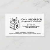 Moderne professionele klusjesman-services visitekaartje (Voorkant)