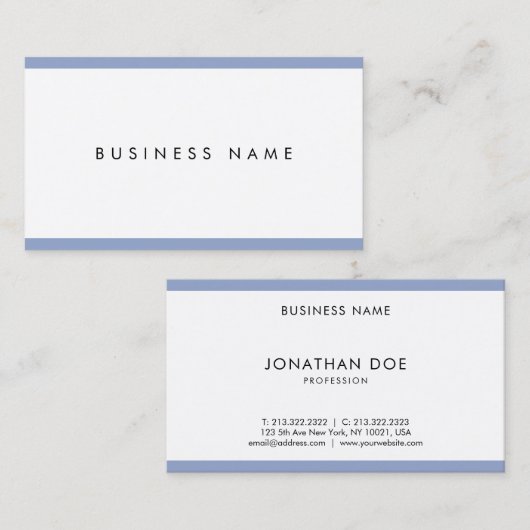 Moderne professionele koele slanke modieuze luxe visitekaartje (Voorkant / Achterkant)