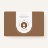 Moderne professionele koffie badge (Voorkant)