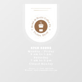 Moderne professionele koffie raamsticker (Vel)