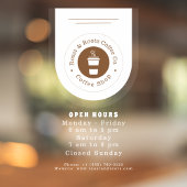 Moderne professionele koffie raamsticker