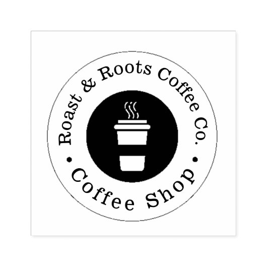 Moderne professionele koffie rubberstempel (Afrduk)