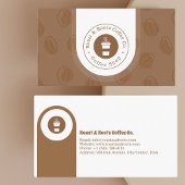 Moderne professionele koffie visitekaartje