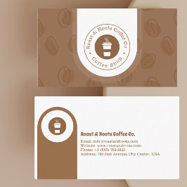 Moderne professionele koffie visitekaartje