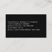 Moderne professionele koolstofvezel-Visitekaartjes Visitekaartje (Achterkant)