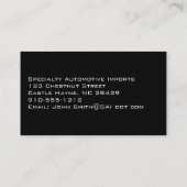 Moderne professionele koolstofvezel-Visitekaartjes Visitekaartje (Achterkant)