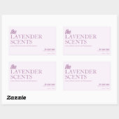 Moderne & Professionele Lavendel kaars Rechthoekige Sticker (Vel)