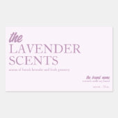 Moderne & Professionele Lavendel kaars Rechthoekige Sticker (Voorkant)