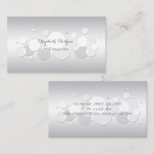 Moderne professionele legant, cirkels visitekaartje (Voorkant / Achterkant)