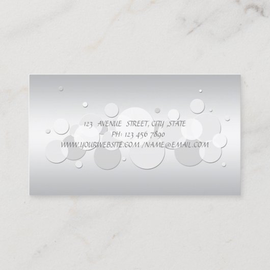 Moderne professionele legant, cirkels visitekaartje (Achterkant)
