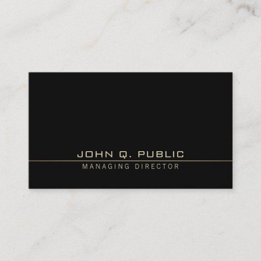 Moderne professionele legant-directeur visitekaartje (Voorkant)
